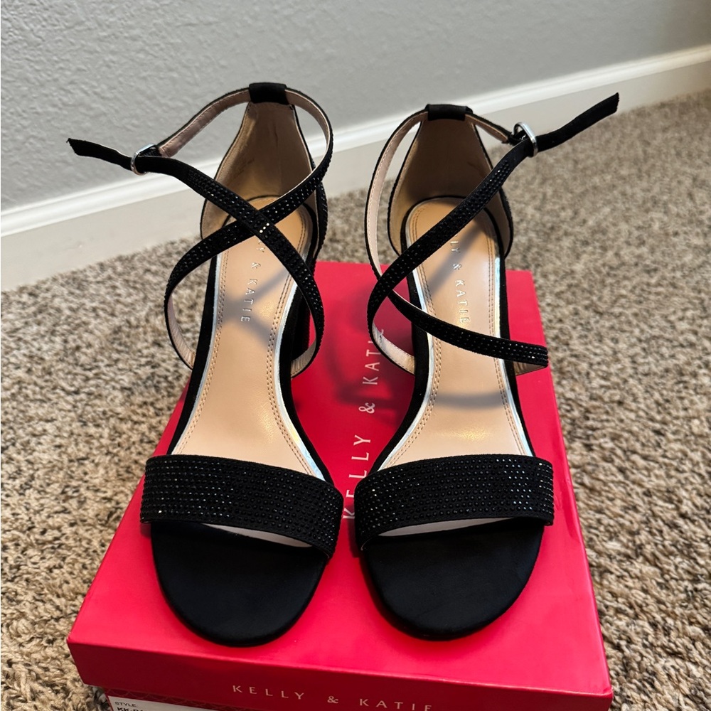 Black Rhinestone Heels - Picture 2 of 6